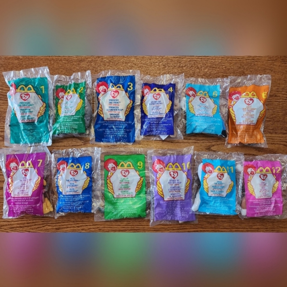 * BUNDLE OF 16 * McDonald's 1999 Ty Teenie Beanie Babies - Animals! Bears!